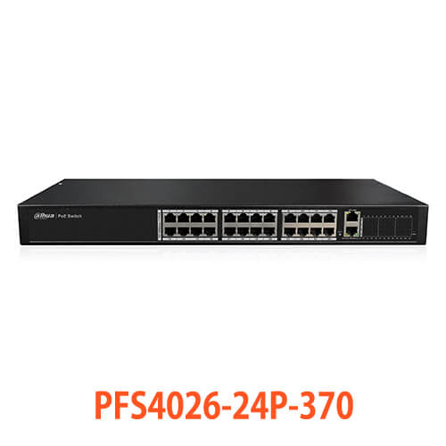 24ポート PoE スイッチ PFS4026-24P-370