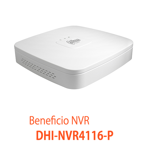 16チャンネル スマート 1U 4PoE ネットワークビデオレコーダー DHI-NVR4116-P