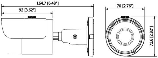 外形寸法図 DH-IPC-HFW1220SN-0360B