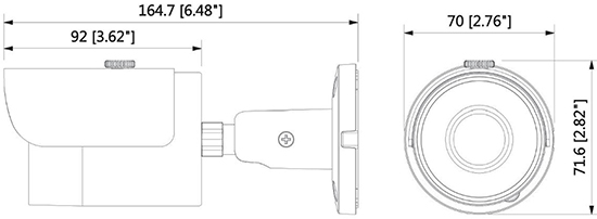 外形寸法図 DH-IPC-HFW1230SN-0360B