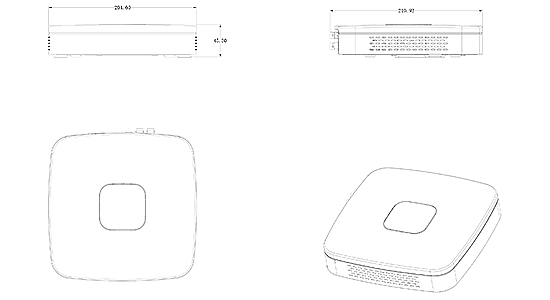 外形寸法 DHI-XVR7104C